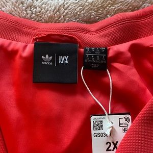 Adidas x ivy park drip2 cropped plus size jacket